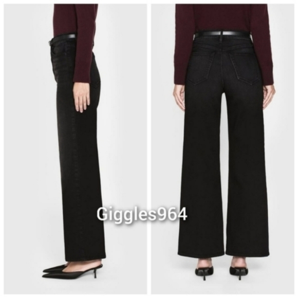 FRAME Le Slim Palazzo Wide Leg Pants Jeans Crescent - Picture 11 of 15